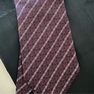 Gucci Red and Black Geometric Tie